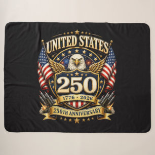 250 Anniversary USA 250 Years Sherpa Blanket