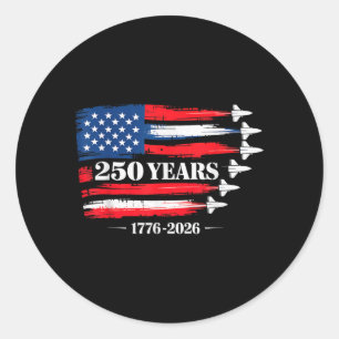 250 Anniversary USA 250th American 250 Years 4th Classic Round Sticker