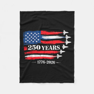 250 Anniversary USA 250th American 250 Years 4th Fleece Blanket