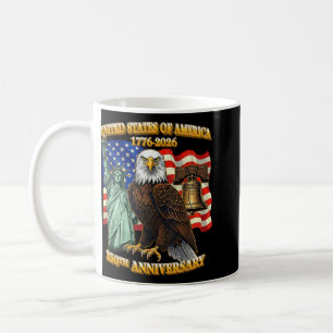 250 Anniversary Usa 250th American Flag Patriotic  Coffee Mug