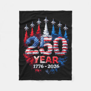 250 Anniversary USA 250th American Flag Patriotic Fleece Blanket