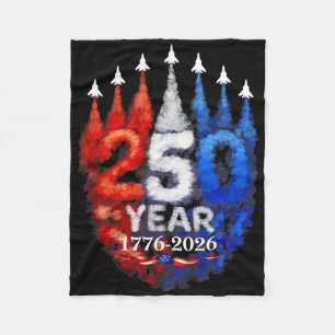 250 Anniversary Usa 250th American Flag Patriotic Fleece Blanket