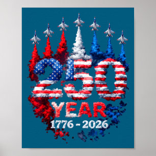 250 Anniversary Usa 250th American Illustration Poster