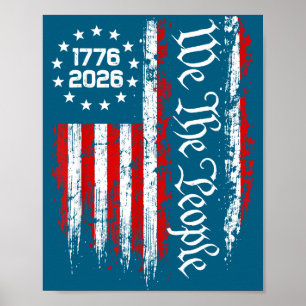 250 Anniversary Usa 250th American Illustration Poster