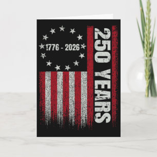 250 Anniversary Usa 250th Us Flag Patriotic 4th Of Card