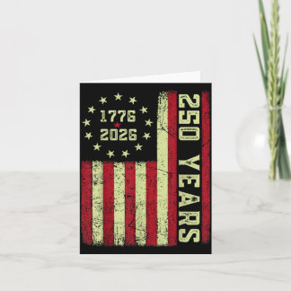 250 Anniversary USA 250th US Flag Patriotic 4th of Card