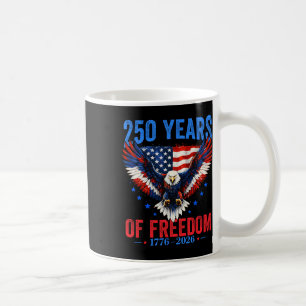 250 Anniversary Usa 4th Of July Patriotic 250 Year Coffee Mug