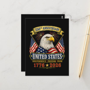 250 Anniversary USA 4th of July Patriotic Postcard