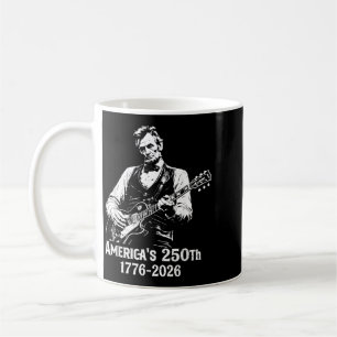 250 Anniversary Usa Abe 16th President Guitar 250 Coffee Mug