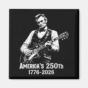 250 Anniversary Usa Abe 16th President Guitar 250 Magnet
