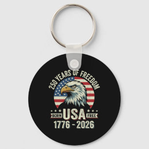 250 Anniversary Usa Eagle American Flag  Key Ring
