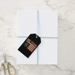 250 Anniversary Usa Flag Gift Tags