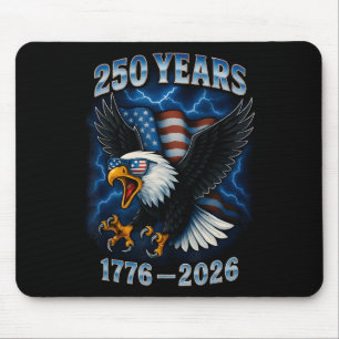 250 Anniversary Usa Flag With Eagle America 250th Mouse Mat