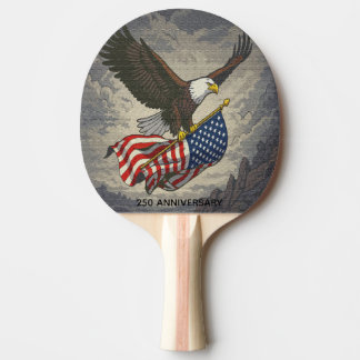 250 Anniversary USA Freedom 2026, American Flag Pi Ping Pong Paddle