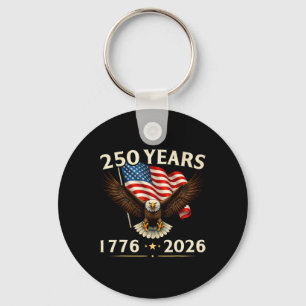 250 Anniversary Usa Patriotic Eagle 2026 250th 4th Key Ring