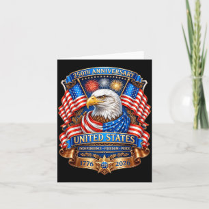 250 Anniversary USA Patriotic Eagle 250th 4th of Card