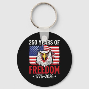 250 Anniversary Usa Patriotic Eagle 250th 4th Of J Key Ring