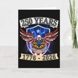 250 Anniversary Usa Patriotic Eagle 250th Independ Card