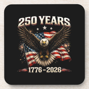 250 Anniversary USA Patriotic Eagle 250th Independ Coaster