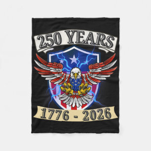 250 Anniversary Usa Patriotic Eagle 250th Independ Fleece Blanket