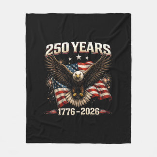 250 Anniversary USA Patriotic Eagle 250th Independ Fleece Blanket