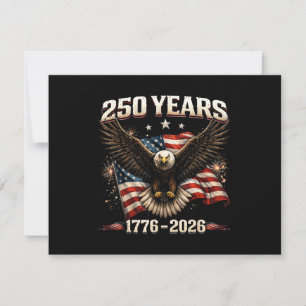 250 Anniversary USA Patriotic Eagle 250th Independ Holiday Card