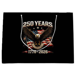 250 Anniversary USA Patriotic Eagle 250th Independ Large Gift Bag