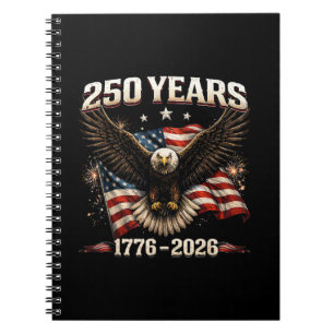 250 Anniversary USA Patriotic Eagle 250th Independ Notebook