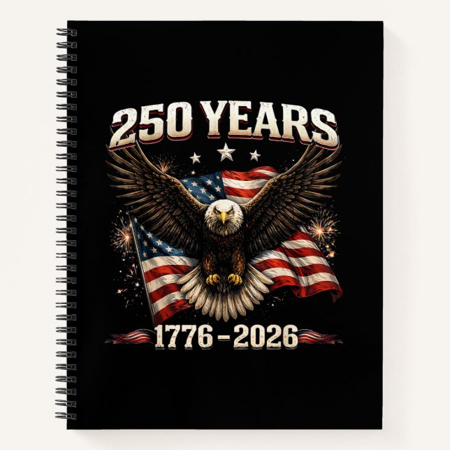 250 Anniversary USA Patriotic Eagle 250th Independ Notebook (Front)