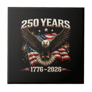 250 Anniversary USA Patriotic Eagle 250th Independ Tile