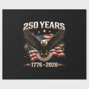 250 Anniversary USA Patriotic Eagle 250th Independ Wrapping Paper
