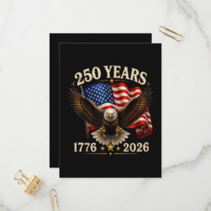 250 Anniversary USA Patriotic Eagle 250th Invitation Postcard