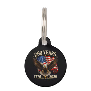 250 Anniversary USA Patriotic Eagle 250th Pet Tag