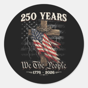 250 Anniversary Usa Patriotic Men Women 1776 Ameri Classic Round Sticker