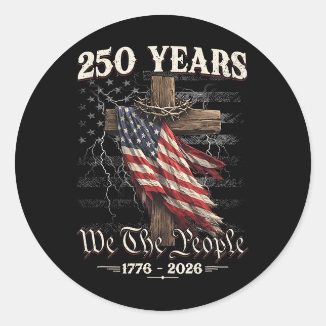 250 Anniversary Usa Patriotic Men Women 1776 Ameri Classic Round Sticker (Front)