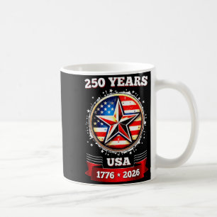 250 Anniversary USA Patriotic Star Coffee Mug