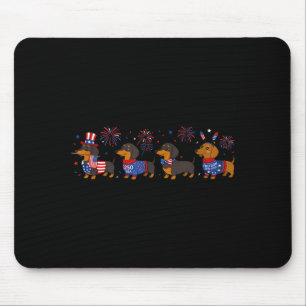250 anniversary usa shirt dog dachshund 4th of mouse mat