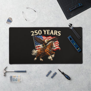 250 Anniversary USA Western Horse Eagle Desk Mat