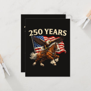 250 Anniversary USA Western Horse Eagle Invitation