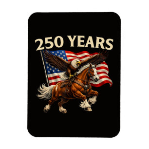 250 Anniversary USA Western Horse Eagle Magnet
