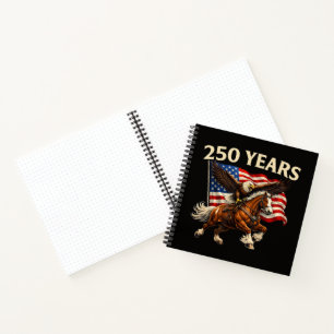 250 Anniversary USA Western Horse Eagle Notebook