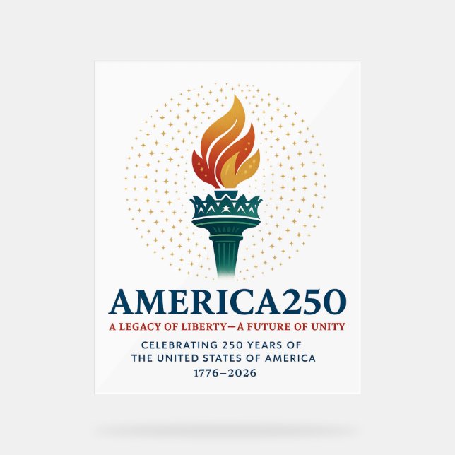 250 Birthday of the USA  Acrylic Sign (Front)