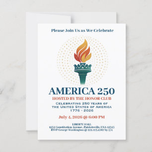 250 Birthday of the USA  Postcard
