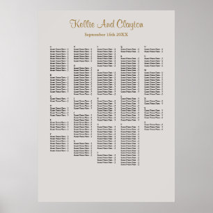 250+ Gray Simple Wedding Seating Chart