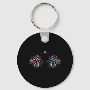 250 Im Here for The Fireworks 4th of July Couple Key Ring