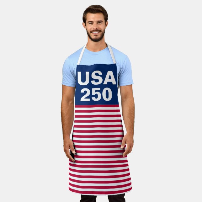 250 Red White and Blue USA Anniversary Apron (Worn)