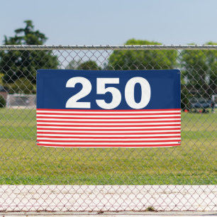 250 Red White and Blue USA Anniversary Banner