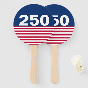 250 Red White and Blue USA Anniversary Hand Fan