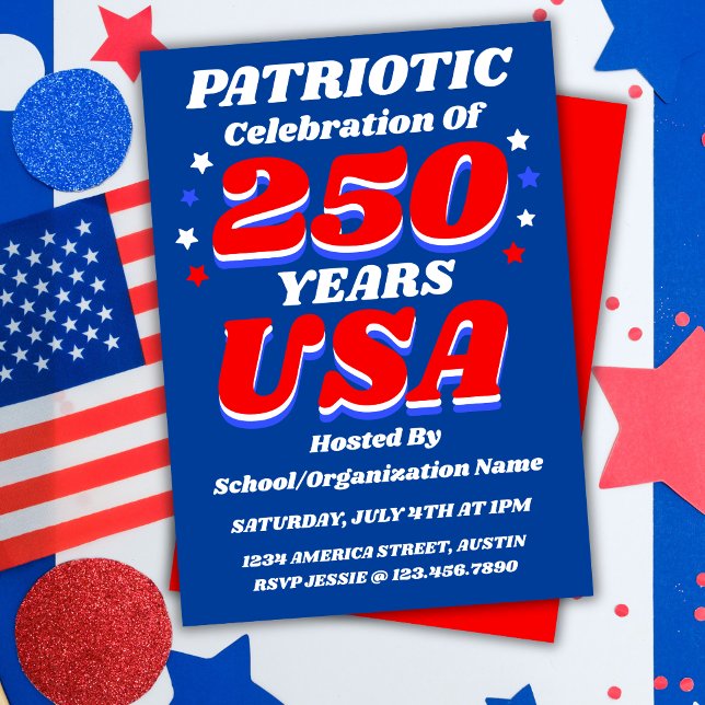 250 USA Celebration Bulk Editable Patriotic Invite (Creator Uploaded)