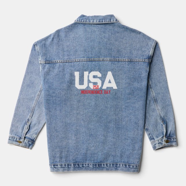 250 USA  Independence Day Denim Jacket (Back)